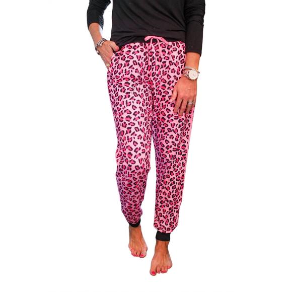 NEW JESS LEA leopard jogger in pink - Picture 1 of 2